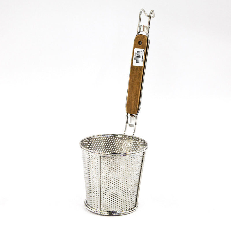 Noodle Basket Wooden Handle - 120x120mm Kitchen Knock