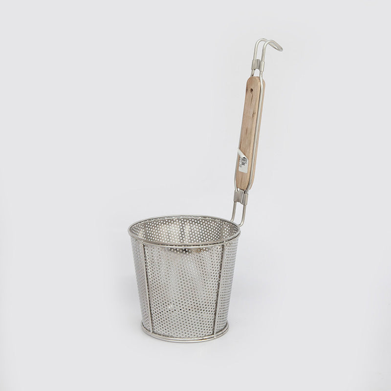 Noodle Basket Wooden Handle - 140x140mm Kitchen Knock