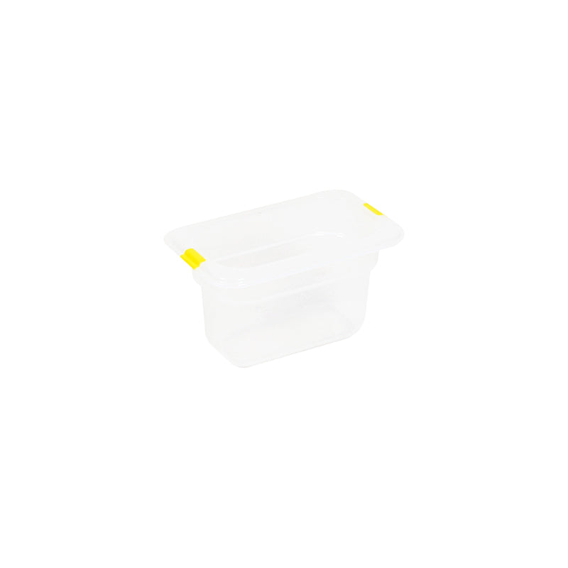 1/9 Size Polypropylene GN Pan with Lid (100mm Deep) Kitchen Knock