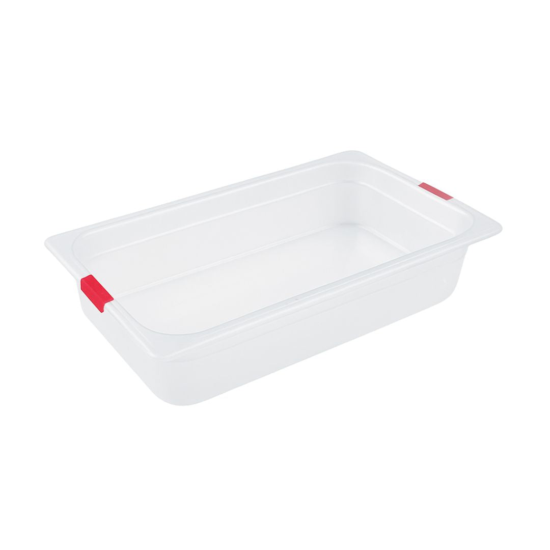 1/1 Size Polypropylene GN Pans with Lid (100mm, 150mm, 200mm Deep) Kitchen Knock