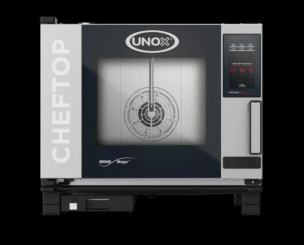 Unox XEVC-0511-E1LM-LP CHEFTOP MIND.Maps PLUS LP 7 Tray GN 1/1 Electric Combi Oven Hinge on Right Side Unox