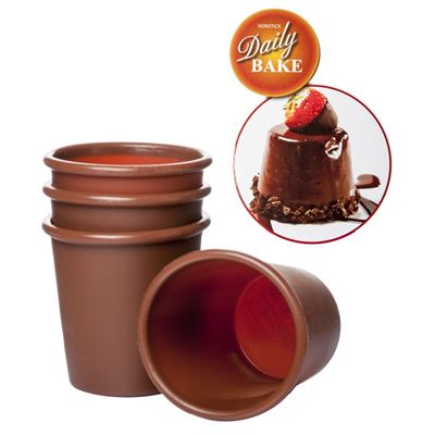 Dariole Mould Set Of 4 Brown Silicone Moulds