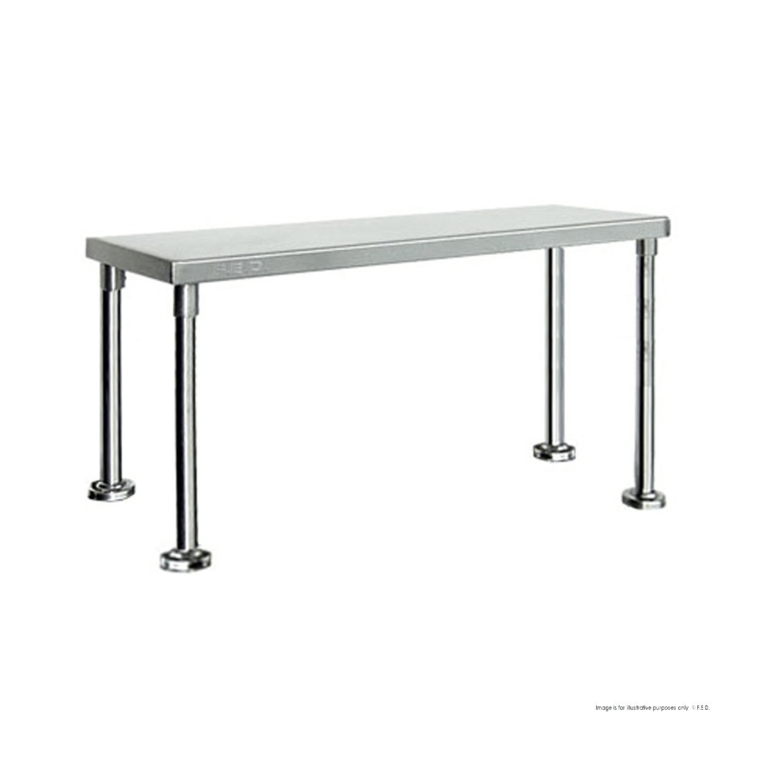 Single Tier 400mm Deep Workbench Overshelf 450mm High for Workshop Storage & Organisation FED