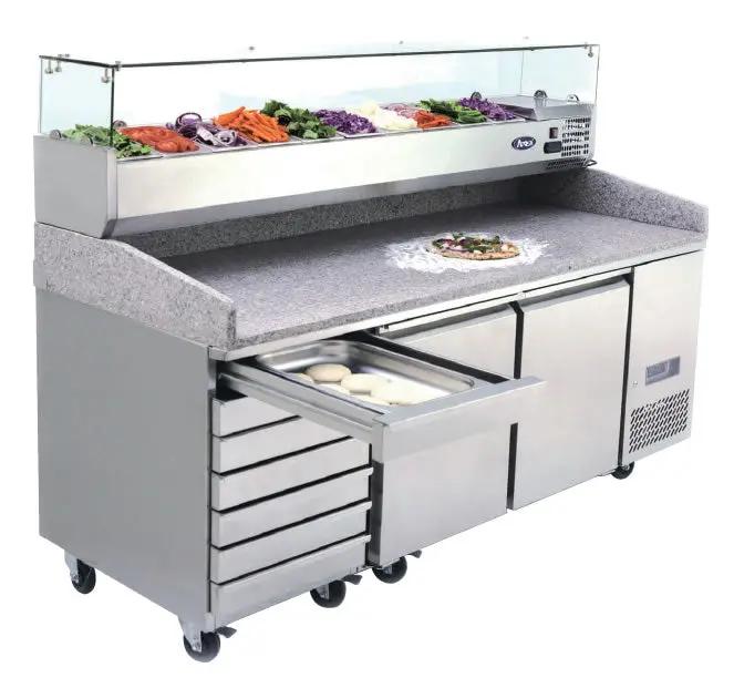 Product image of Atosa EPF3480 2 Door Pizza Table Fridge With Drawers 2010 mm