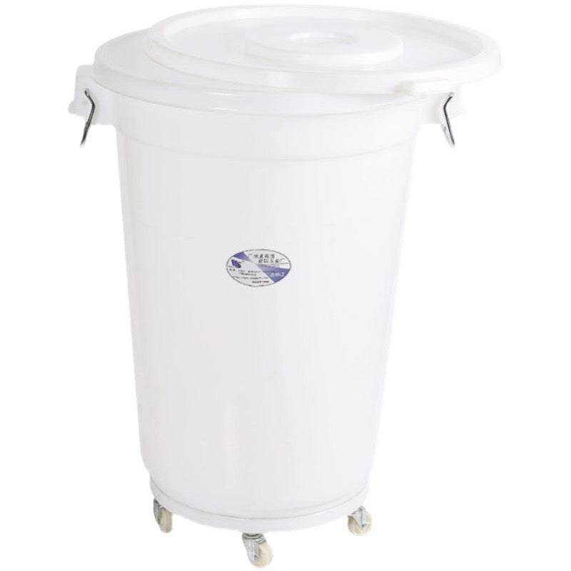 Plastic Bin Lid - food Grade White - PE - Dolly - 150L - 0090