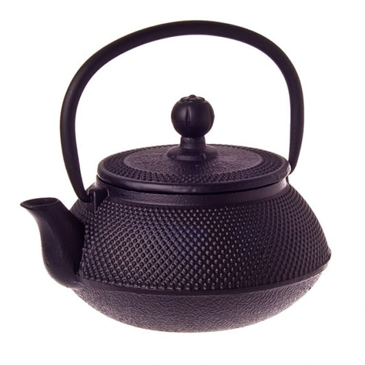 Cast Iron Teapot 500Ml - Fine Hobnail Black
