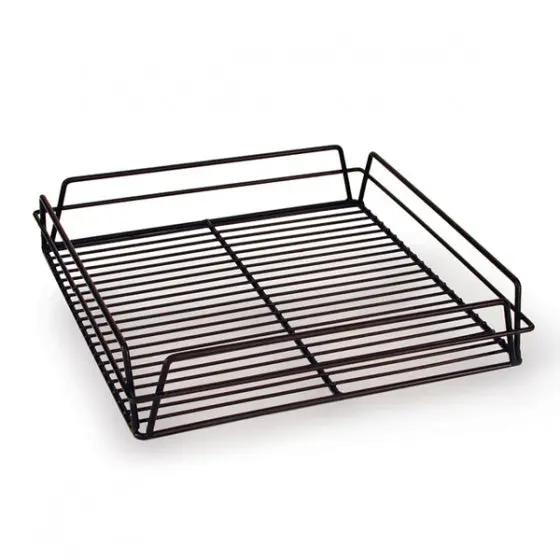 Square Glass Basket -Black Pvc Coated Trenton
