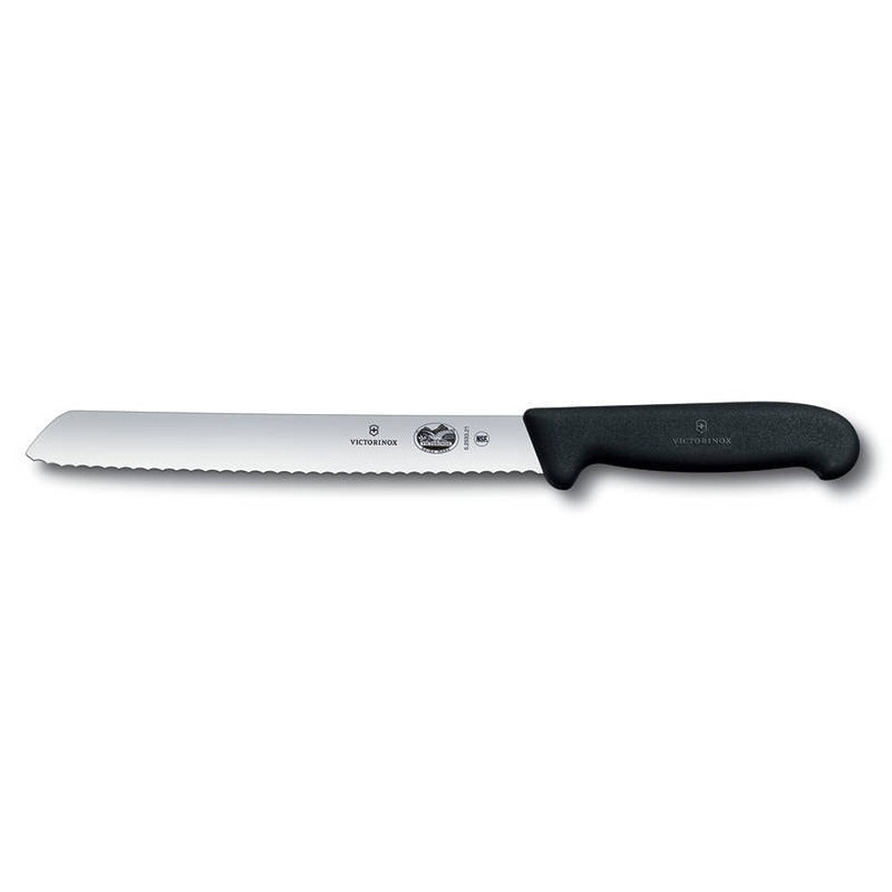 Bread Knife, Wavy Edge 21cm - Black