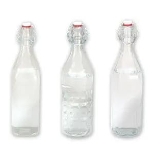 Glass Bottle-Square, 1.0Lt Dozen Trenton