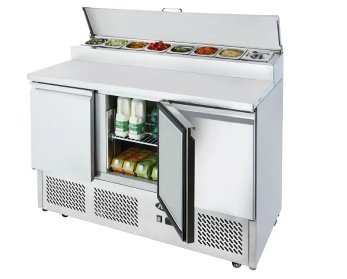 Product image of Atosa ESL3853 3 Doors Open Top Saladette Fridge 1365 mm