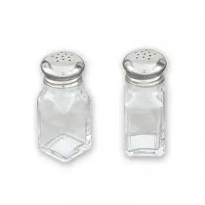 Salt & Pepper Shaker -Square Glass (Box 12) Trenton