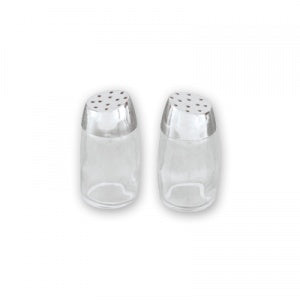Salt & Pepper Shaker -Glass-Slant Top