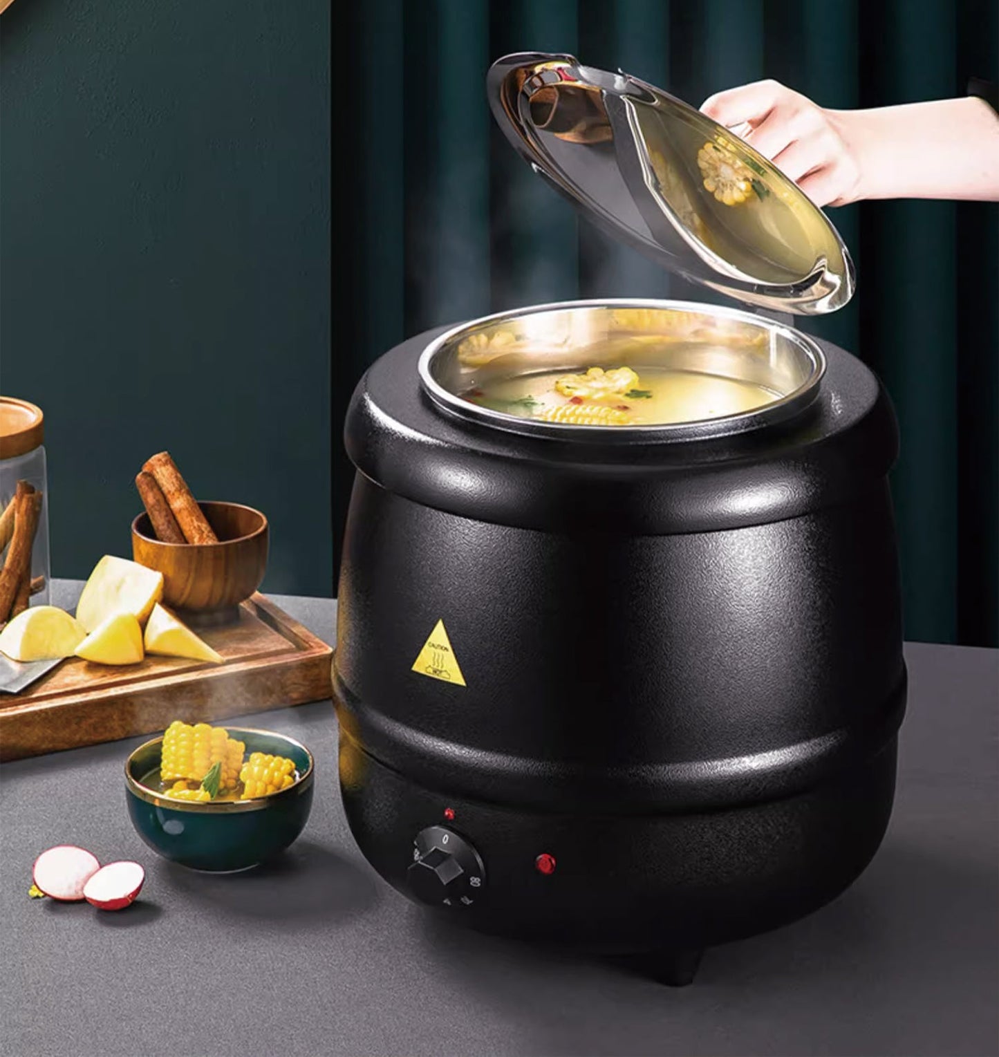 Electric Soup Kettle - Black Kitchen Knock
