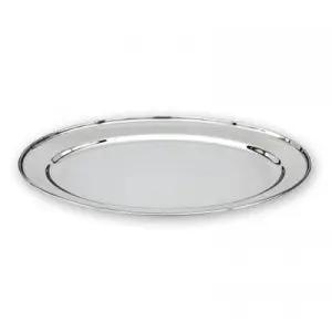 Oval Platter-S/S,Hd, 500Mm(20") Trenton