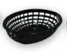 Bread Basket-Plastic, Oval Black Trenton