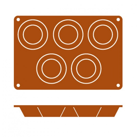 Silicone -Muffin, 5-Cup