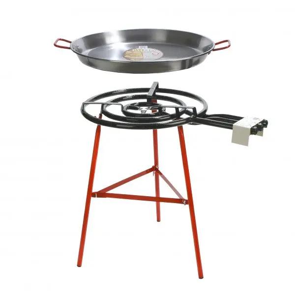 Chef Inox Paella Set Stand 700Mm Pan/Gas/Burner TOMKIN