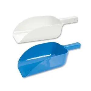 Ice Scoop-Plastic,Flat Bottom,Blue Trenton
