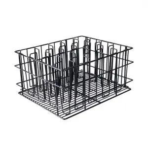 Comp Glass Basket -Black Pvc Coated Trenton