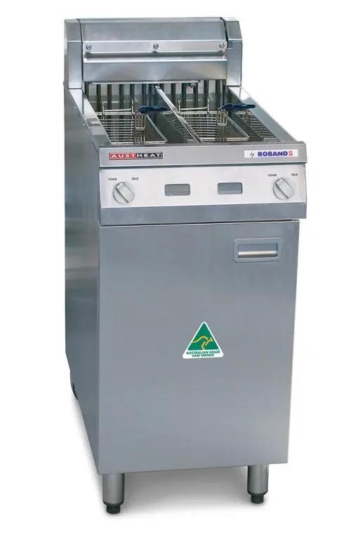 Austheat Fryer - Flr, 2 Tnk, 450Mm 14Kw Roband