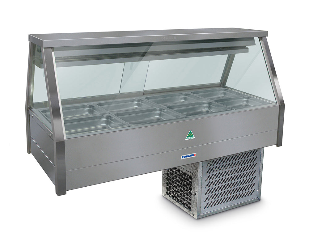 Roband Straight Glass Refrigerated Display Bar, 8 pans - ERX24RD Roband