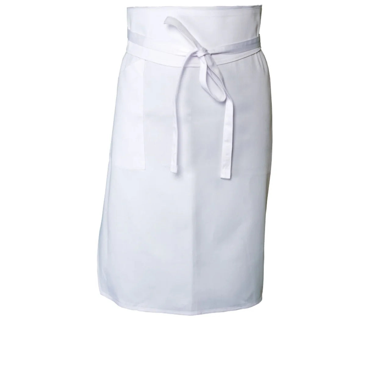 White Tapered Apron w/ Flap 3/4