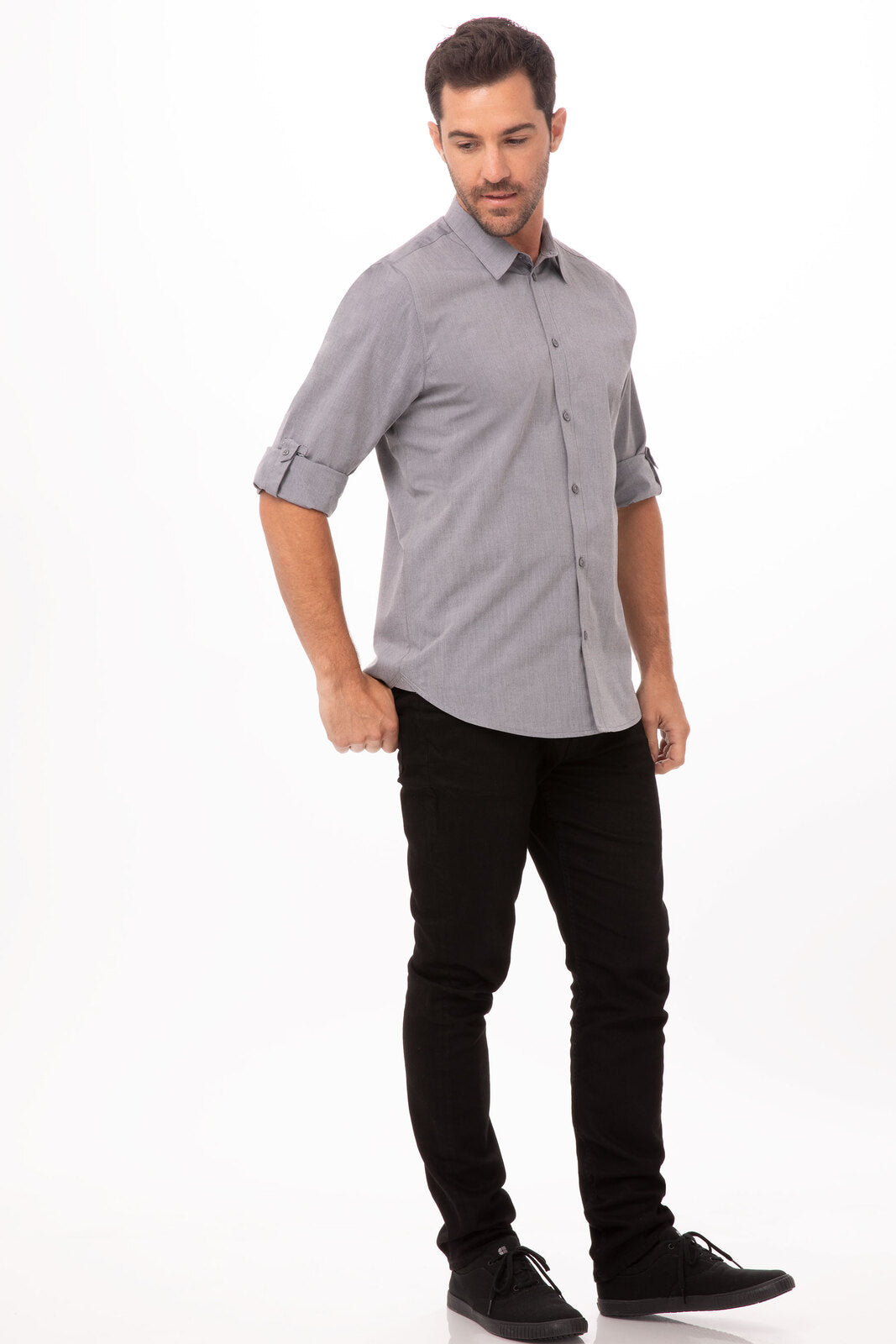 Modern Chambray Men's Dress Shirt Chef Works