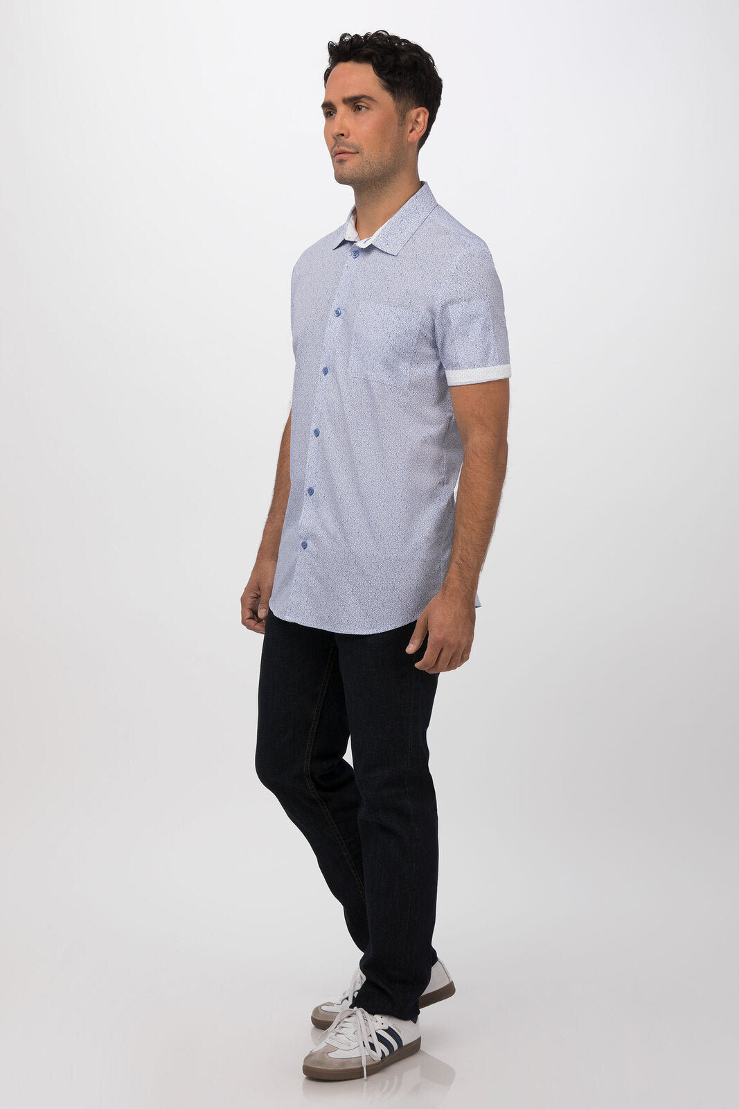 Charleston Men's Shirt - Blue Chef Works