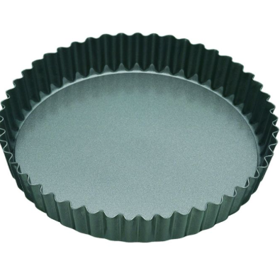 MasterPro Non-Stick Loose Base Round Flan/Quiche Tin Black 20x20x3.5cm Isalbi