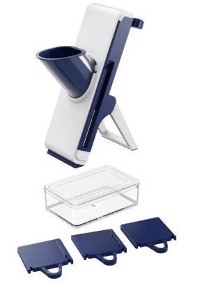 Davis & Waddell Multi Blade Mandoline Slicer White & Blue 26x15x19.5cm Isalbi