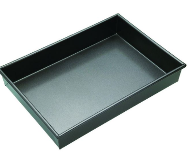 MasterPro Non-Stick Rectangular Deep Cake Pan Black 35x24.5x5cm