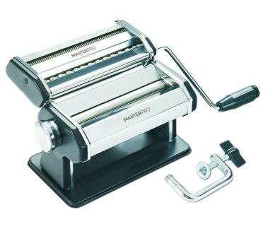 MasterPro Extra Wide Pasta Machine Stainless Steel & Black 25x25x18cm Isalbi