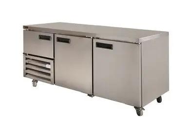 Stainless Steel Under Bar Fridge 2 1/2 Doors I.C.E