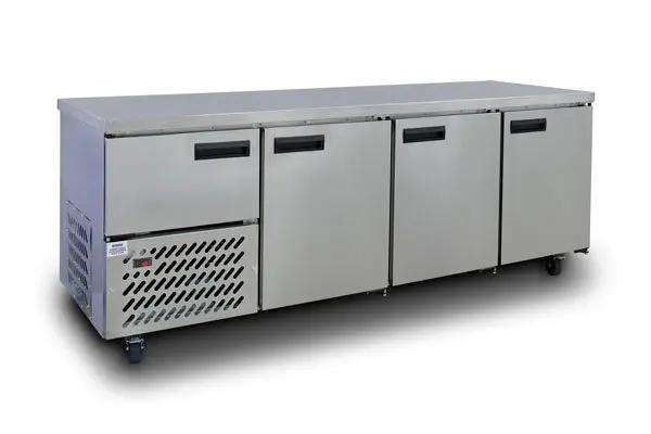 Stainless Steel Under Bar Fridge 3 1/2 Door I.C.E