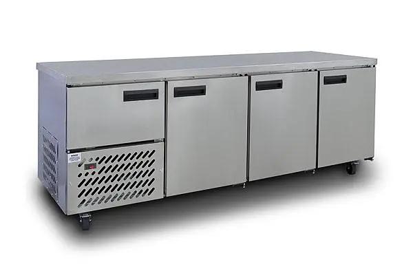 Stainless Steel Slimline Under Bar Fridge 3 1/2 Doors I.C.E