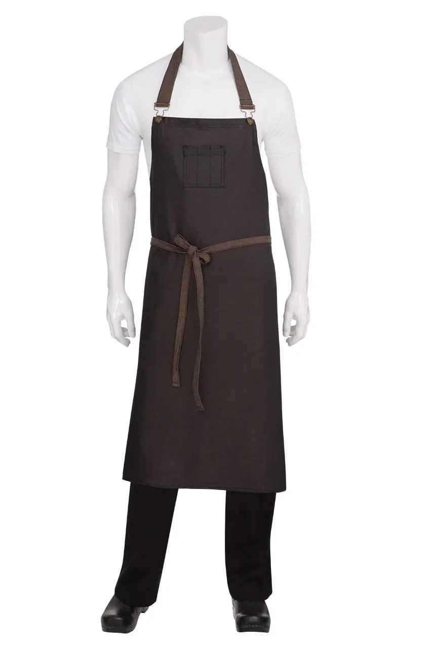 Boulder Black Large Bib Apron Chef Works