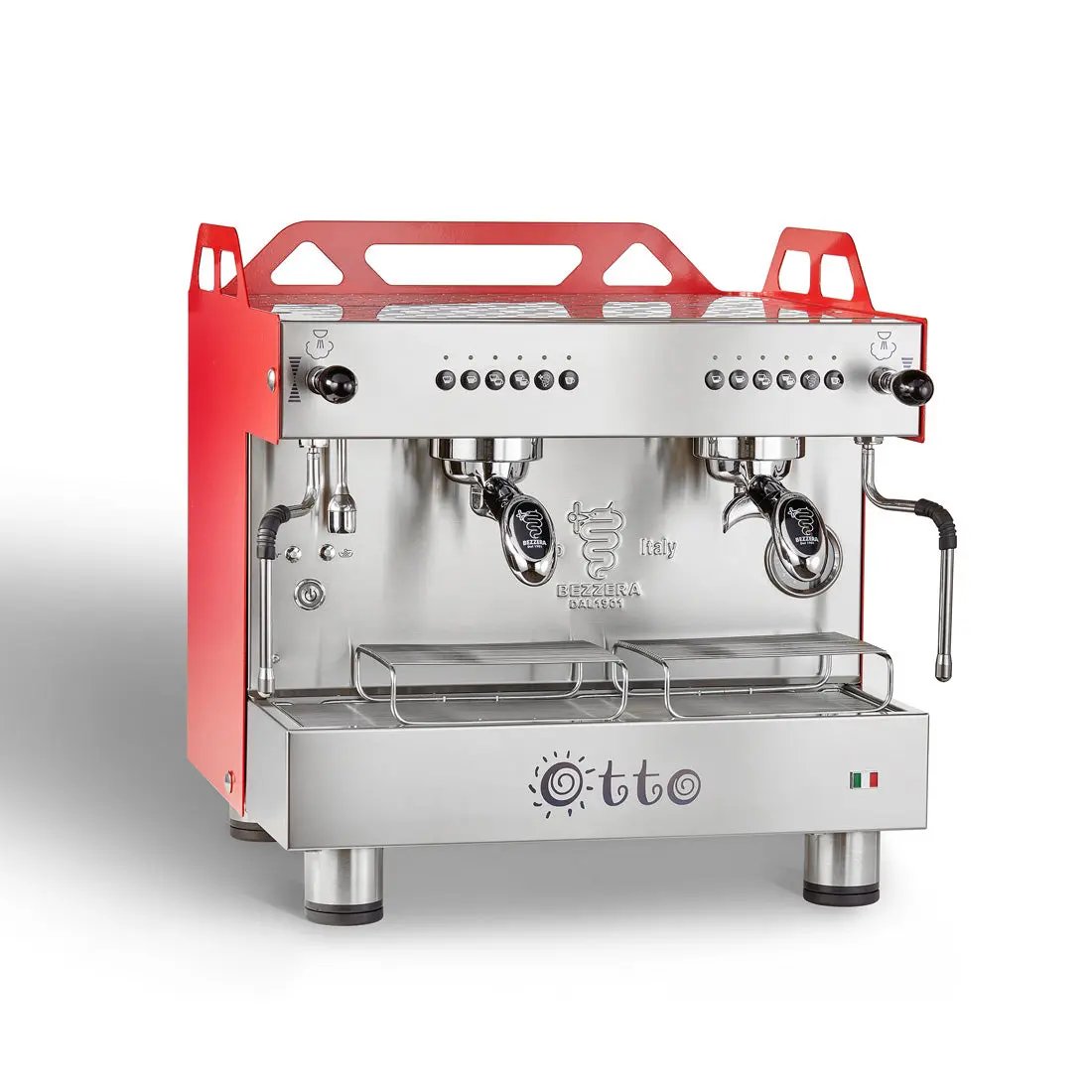 Bezzera OTTO Red Compact 2 Group Espresso Machine BZOTTOCDE2IR1 FED