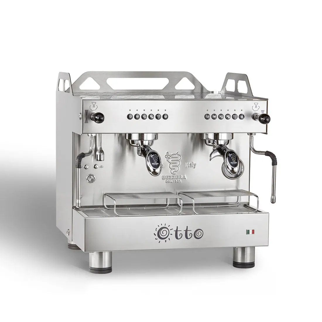 Bezzera OTTO Silver Compact 2 Group Espresso Machine BZOTTOCDE2IS1 FED