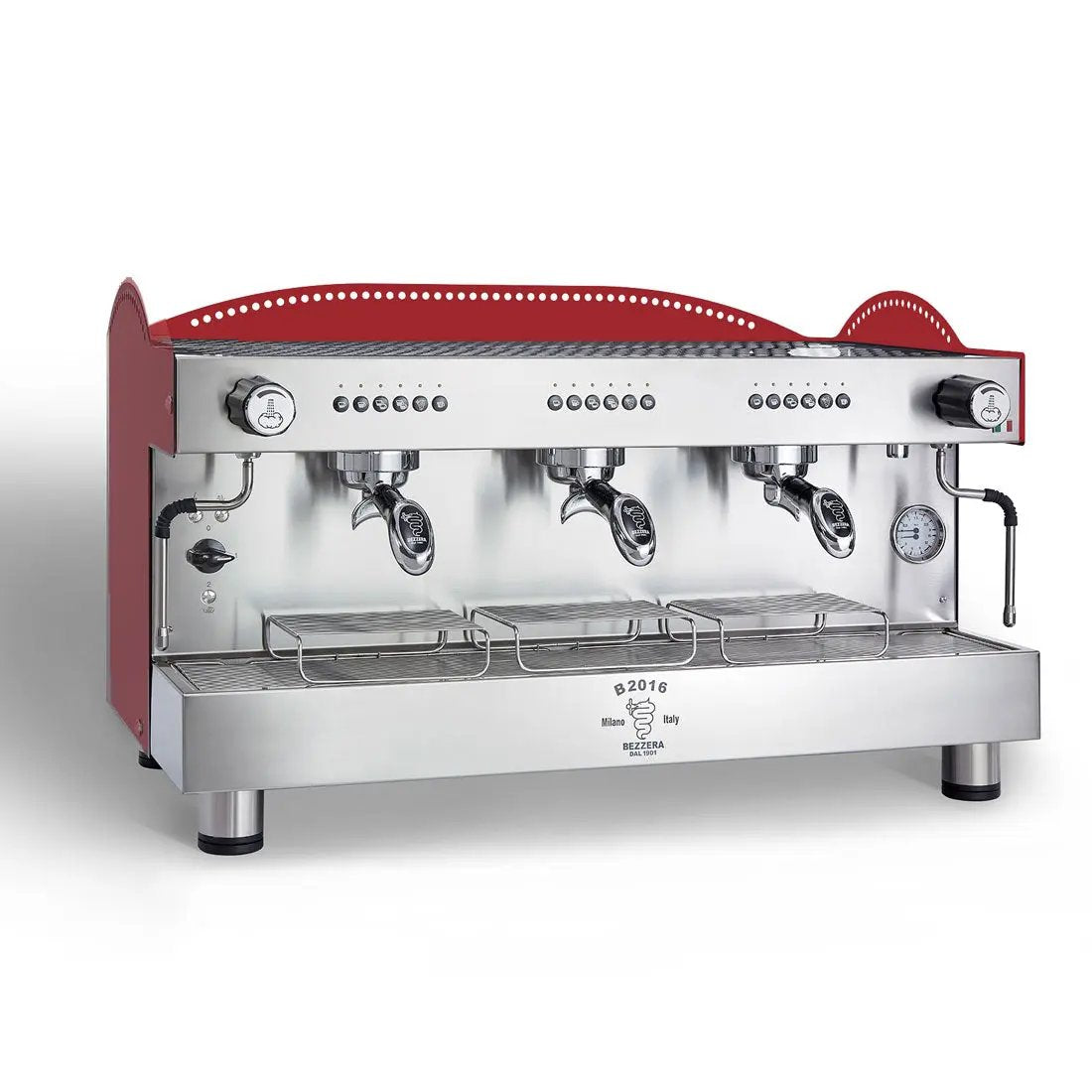 Bezzera 3L Red 3-Group Professional Espresso Machine BZB2016R3DE FED