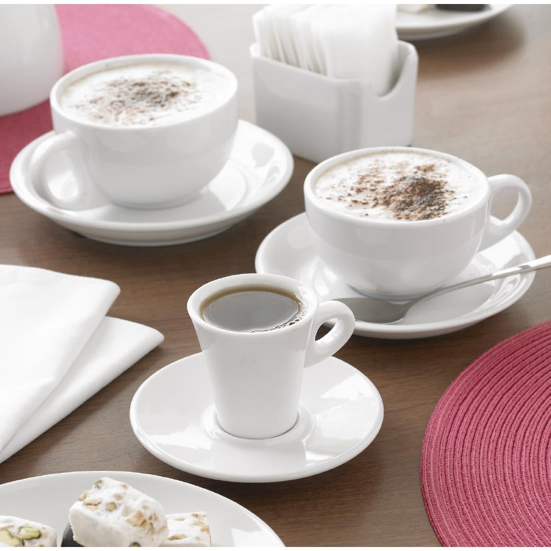 Olympia Whiteware Cappuccino Saucer - 10oz (Box 12)