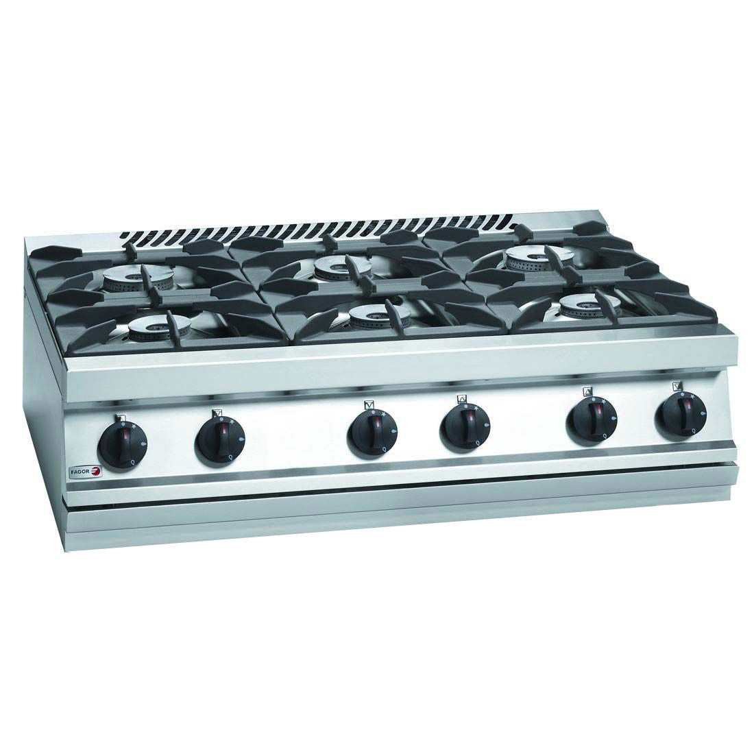 Fagor 700 series natural gas 6 burner SS boiling top CG7-60H FED