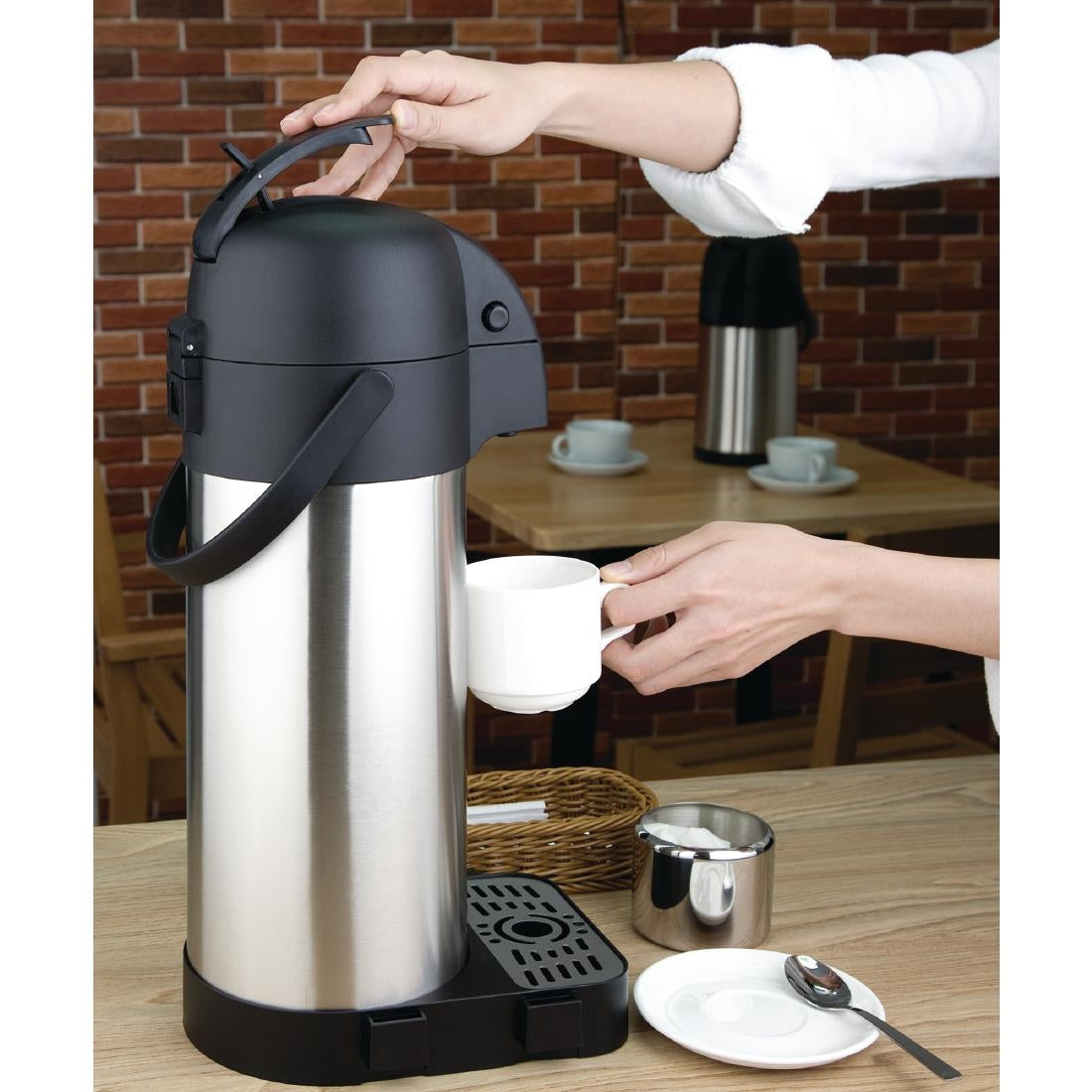 Lever Action Airpot St/St Double Wall - 4Ltr Uropa