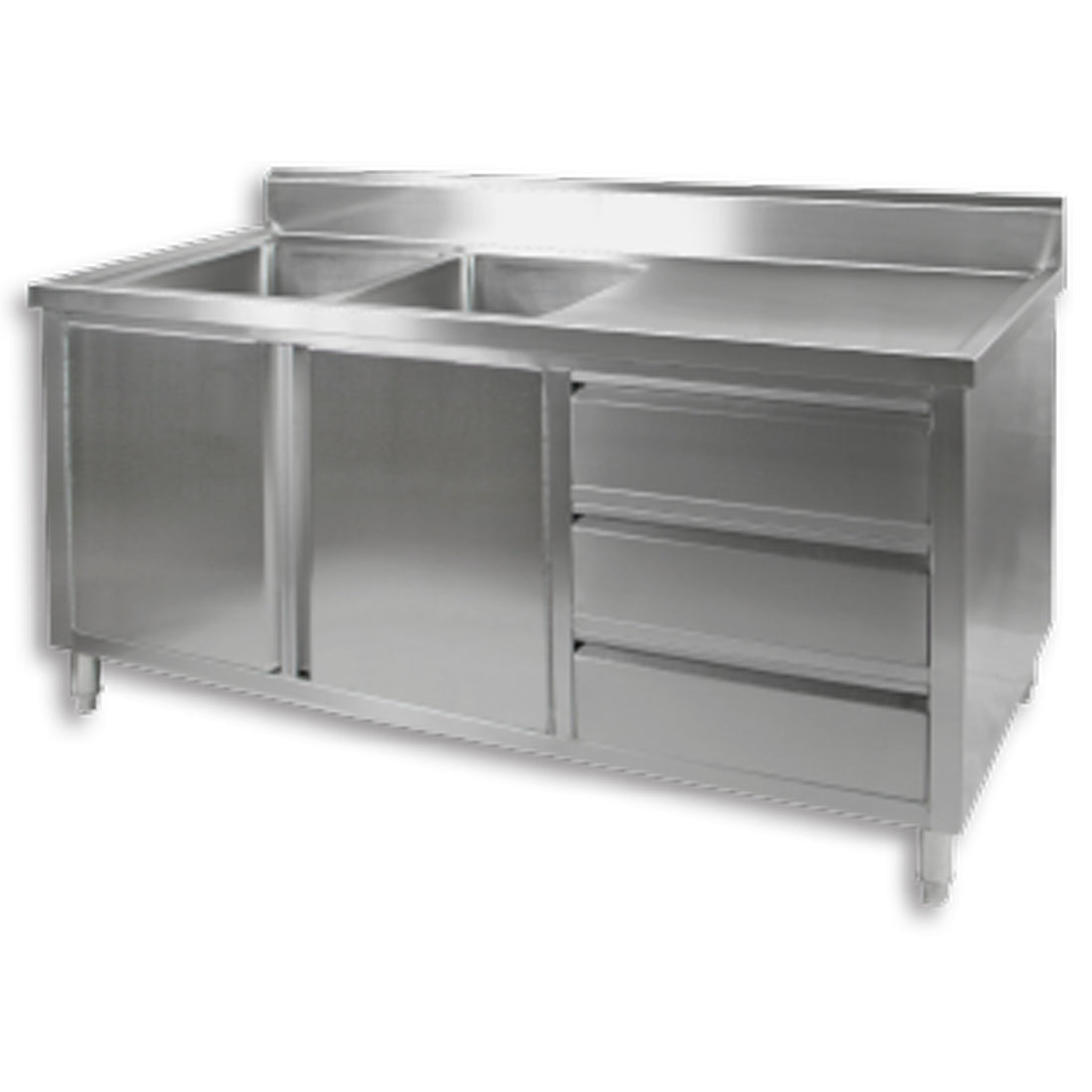 Benchstar DSC-1800L-H KITCHEN TIDY CABINET WITH DOUBLE LEFT SINKS