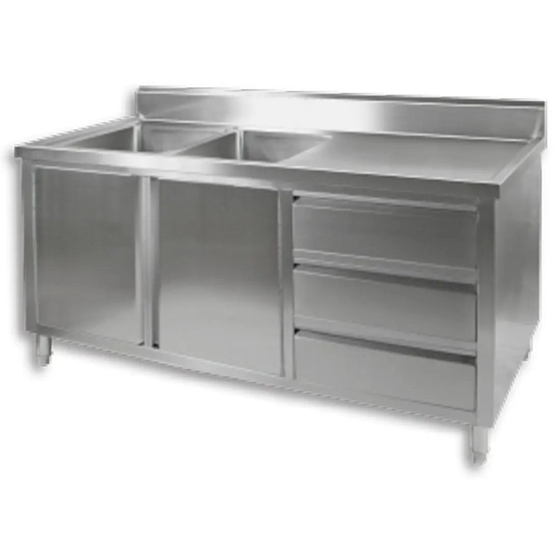 DSC-1800L-H KITCHEN TIDY CABINET WITH DOUBLE LEFT SINKS FED
