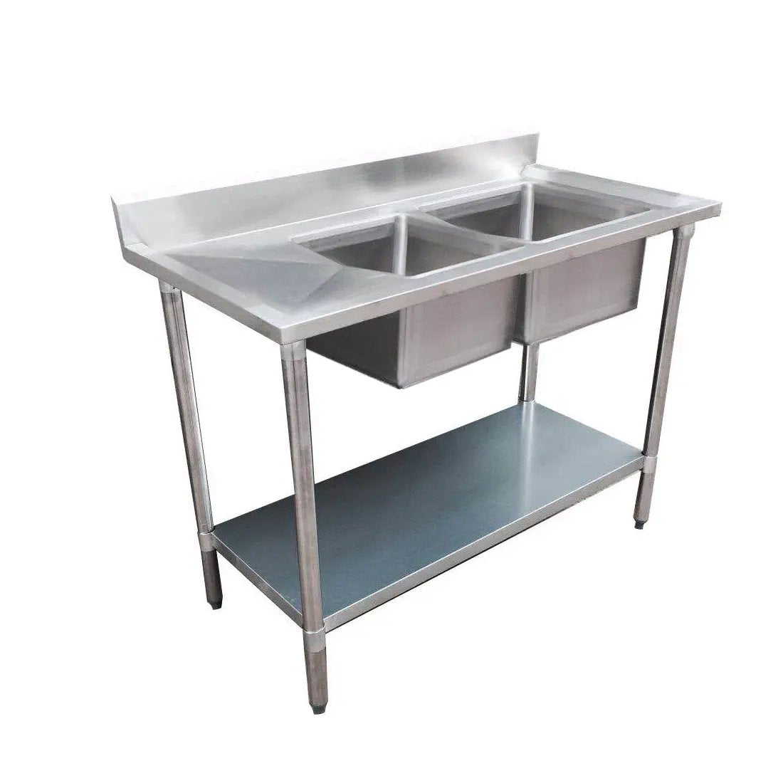 Modular System Double Sink Bench Right Handed 1500x700x900mm - 1500-7-DSBR FED