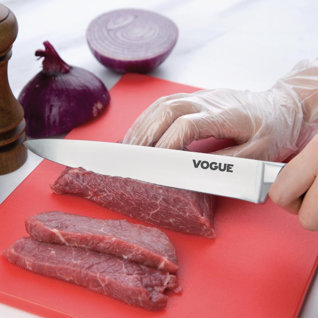 Vogue Soft Grip Carving Knife St/St - 200mm 8" Uropa