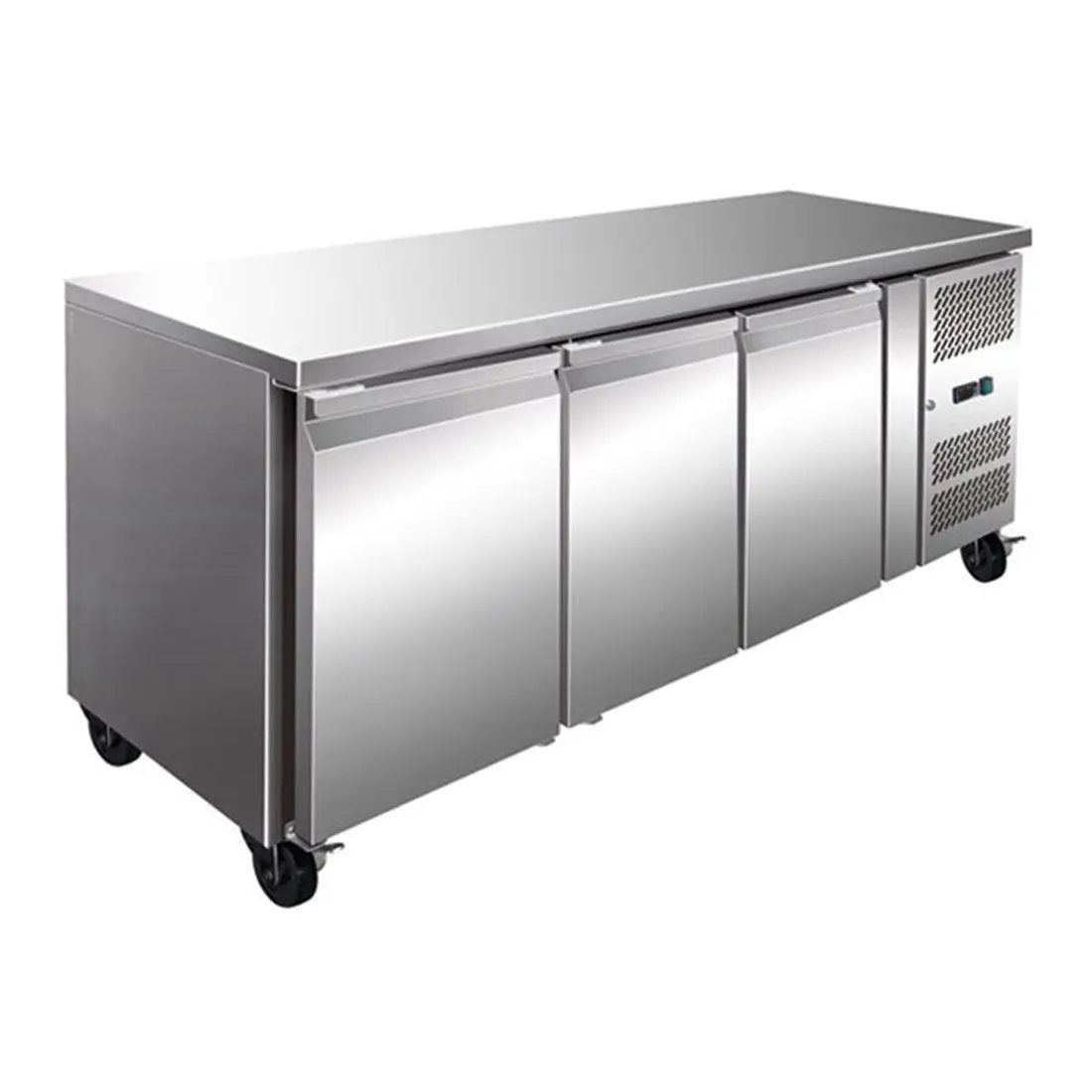GN3100TN TROPICALISED 3 Door Gastronorm Bench Fridge FED
