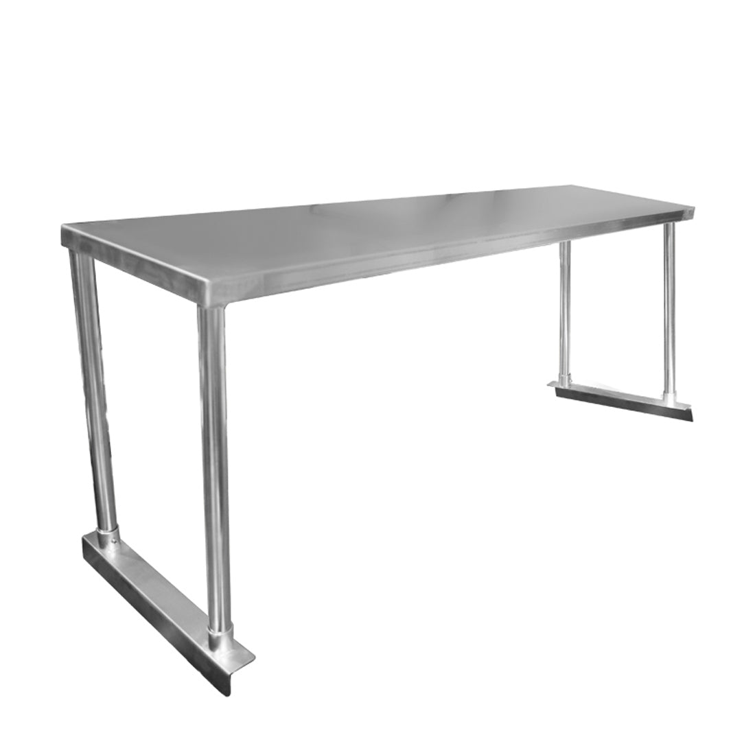 Single Tier Workbench Flat Feet Overshelf 450mm High