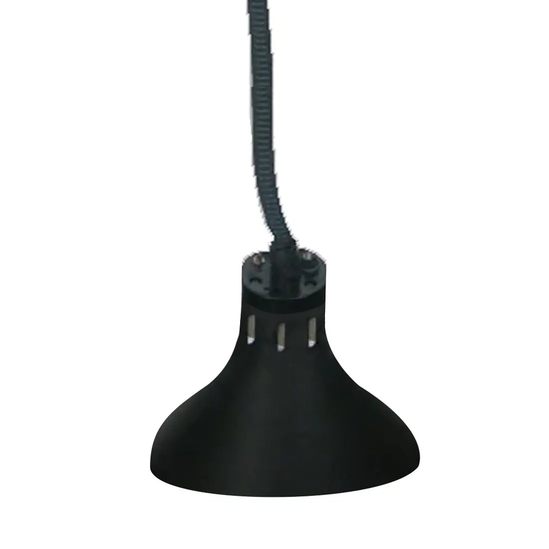 Pull down heat lamp black 290mm Round HYWCL14 FED