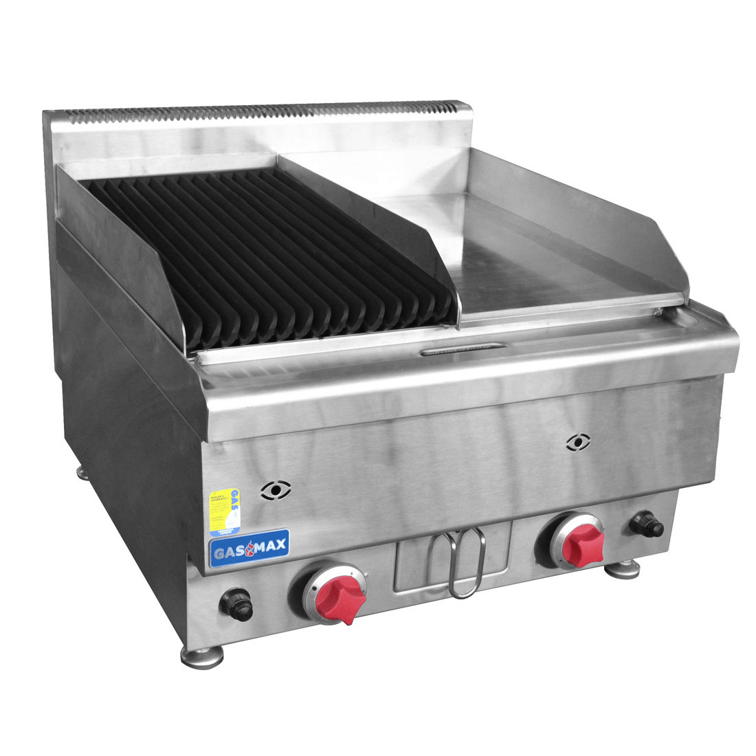 GASMAX Benchtop LPG Gas Combo 1/2 Char & 1/2 Griddle - JUS-TRGH60LPG FED